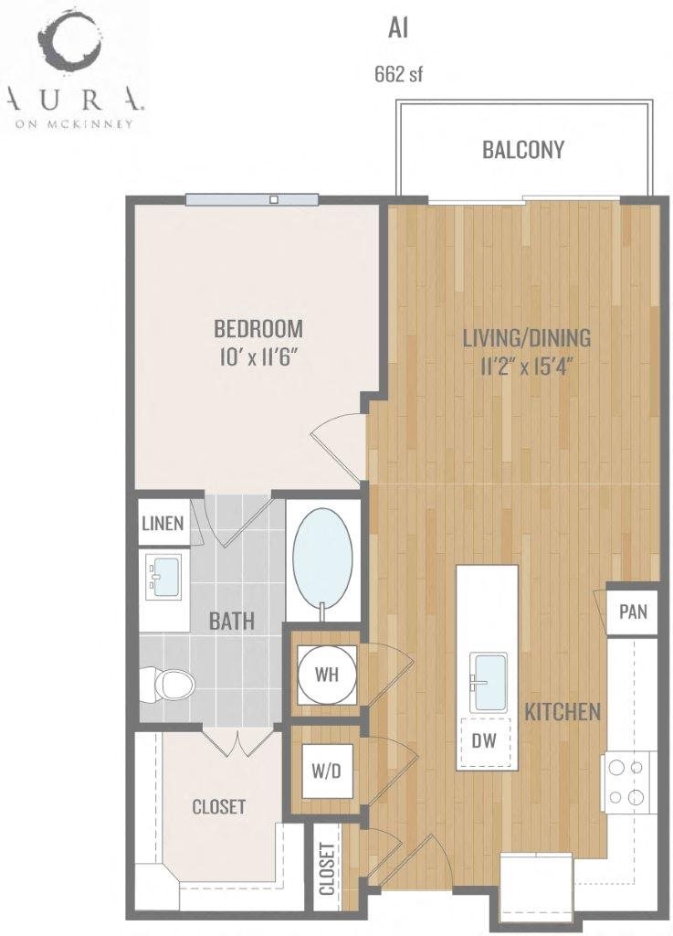 Aura On Mckinney Apartments A1 Floor Plan Aura On Mckinney Apartments A1 Floor Plan